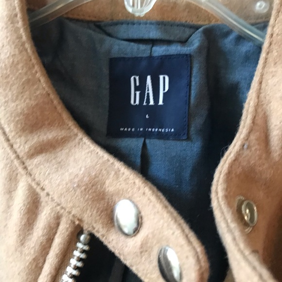 NWOT! Gap Women’s Large Wool Moto Jacket. Taupe. - Picture 6 of 8